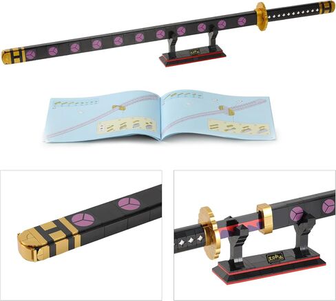 HI-REEKE Cosplay Anime Sword Building Block Kit Piece One Whitebeard Murakumogiri Sword Model Samurai Katana Toy for Aldult -1319PCS in Saudi Arabia