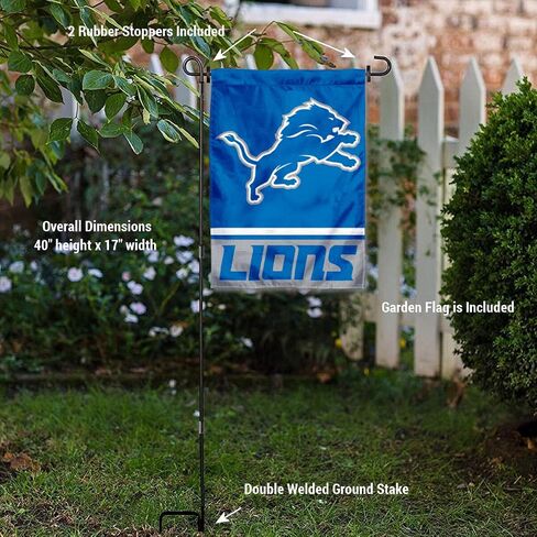 Detroit Lions Garden Flag with Stand Holder in Saudi Arabia