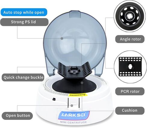 ماكينة طرد مركزي صغيرة | آلة الطرد المركزي PCR ذات الطاولة 4000 دورة في الدقيقة | جهاز طرد مركزي صغير للمختبر 2 دوارات 8 × 0.2/0.5/1.5/2.0 مل وأنبوب 0.2 مل × 32 أو 0.2 مل × 4 PCR 8 شرائط أنبوبية in Kuwait