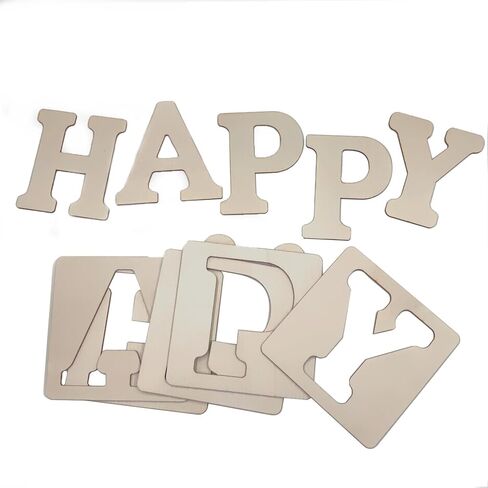 حروف خشبية، حروف خشبية قابلة للطلاء مقاس 4 بوصات للحرف اليدوية، حروف خشبية مقطوعة بالليزر مسبقًا، حروف أبجدية خشبية فارغة غير مكتملة لأعياد الميلاد والحفلات وحفلات الزفاف وديكور المنزل لعيد الميلاد in Kuwait