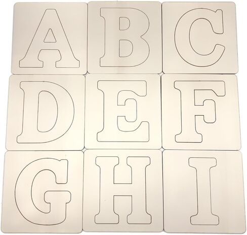 حروف خشبية، حروف خشبية قابلة للطلاء مقاس 4 بوصات للحرف اليدوية، حروف خشبية مقطوعة بالليزر مسبقًا، حروف أبجدية خشبية فارغة غير مكتملة لأعياد الميلاد والحفلات وحفلات الزفاف وديكور المنزل لعيد الميلاد in Kuwait