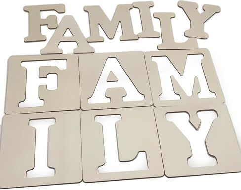 حروف خشبية، حروف خشبية قابلة للطلاء مقاس 4 بوصات للحرف اليدوية، حروف خشبية مقطوعة بالليزر مسبقًا، حروف أبجدية خشبية فارغة غير مكتملة لأعياد الميلاد والحفلات وحفلات الزفاف وديكور المنزل لعيد الميلاد in Kuwait