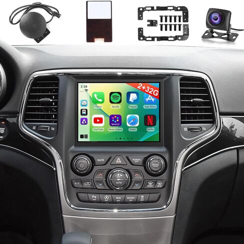 8.4 inch Original Factory Style Car Stereo for Jeep Grand Cherokee/for Dodge Ram/for Jeep Renegade - [2+32G] Android 13 Radio Wireless Carplay & Android Auto, WiFi, EQ, SWC + AHD Backup Camera in Saudi Arabia
