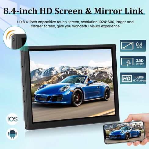 8.4 inch Original Factory Style Car Stereo for Jeep Grand Cherokee/for Dodge Ram/for Jeep Renegade - [2+32G] Android 13 Radio Wireless Carplay & Android Auto, WiFi, EQ, SWC + AHD Backup Camera in Saudi Arabia