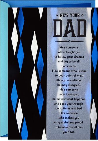 Hallmark Fathers Day Card for Dad from Son or Daughter (Love That Always Comes Through) in Saudi Arabia