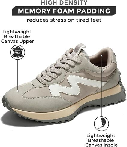 Project Cloud Running Shoes for Women, Memory Foam Sneakers for Women, Non-Slip Women's Fashion Sneakers Tennis Shoes, Comfortable Womens Sneakers - Casual Women's Walking Shoes (Lecco) in Saudi Arabia