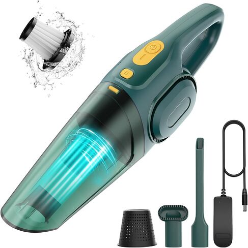 AUKUN Car Vacuum Cleaner- Handheld Vacuum Cordless 8KPA - Rechargeable Hand held Vacuum with HEPA Filter and Attachments - Portable Vacuum for Car Home Pet Hair in Saudi Arabia
