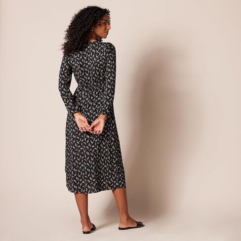Amazon Essentials Women's Long Sleeve Wrap Midi Dress (Available in Plus Size) in Kuwait