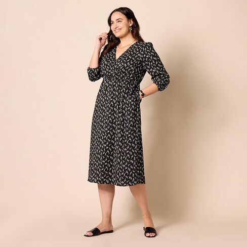 Amazon Essentials Women's Long Sleeve Wrap Midi Dress (Available in Plus Size) in Kuwait