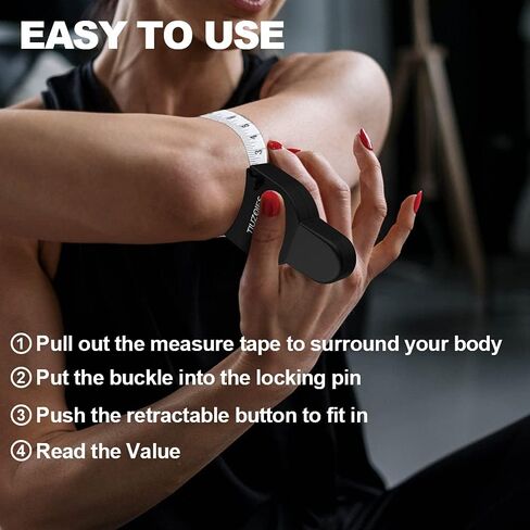 Tape Measure 2 Pack Body Measuring Tape 60inch (150cm), Lock Pin and Push-Button Retract, Ergonomic and Portable Design, Accurate Measuring Tape for Body Measurement and Weight Loss, Double White in Saudi Arabia