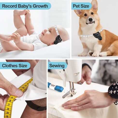 Tape Measure 2 Pack Body Measuring Tape 60inch (150cm), Lock Pin and Push-Button Retract, Ergonomic and Portable Design, Accurate Measuring Tape for Body Measurement and Weight Loss, Double White in Saudi Arabia