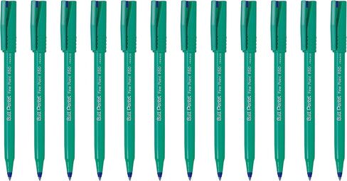 Pentel R50 Rollerball Pen Green Barrel Water-Based 0.8mm Tip 0.4mm Line Blue Ref R50-C [Pack of 12] in Saudi Arabia