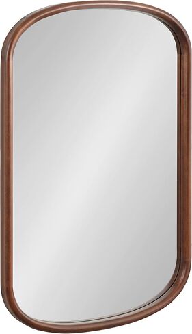 Kate and Laurel Talma Boho Arched Oval Wall Mirror, 24 x 36, Natural, Modern Capsule Mirror with Solid Poplar Wood Frame and Rounded Frame Profile in Saudi Arabia