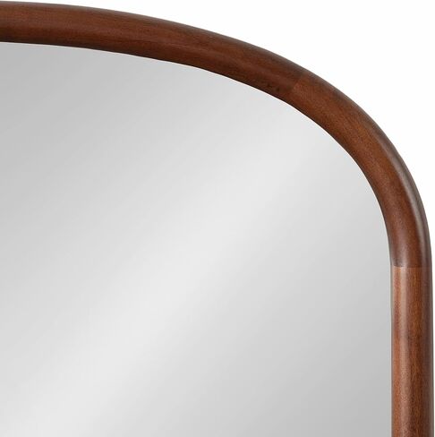 Kate and Laurel Talma Boho Arched Oval Wall Mirror, 24 x 36, Natural, Modern Capsule Mirror with Solid Poplar Wood Frame and Rounded Frame Profile in Saudi Arabia