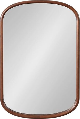 Kate and Laurel Talma Boho Arched Oval Wall Mirror, 24 x 36, Natural, Modern Capsule Mirror with Solid Poplar Wood Frame and Rounded Frame Profile in Saudi Arabia