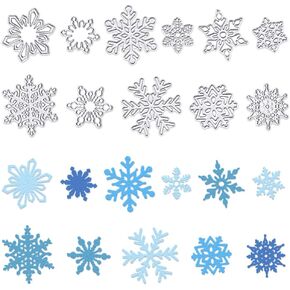 11 Pcs Christmas Snowflake Die Cuts for Card Making, Winter Snow Cutting Dies Metal Template Molds, Winter Snowflake Dies for Crafting DIY Photo Album Paper Embossing Scrapbooking Supplies