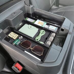 PIMCAR Full Size Center Console Organizer, 2019-2022 Chevy Silverado/GMC Sierra 1500 & 2020-2023 Silverado/Sierra 2500 HD 3500 HD Accessories-Full Console w/Bucket Seats ONLY