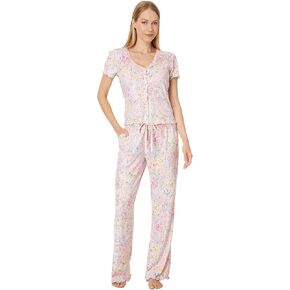 PJ Salvage Women's Pointelle Floral Fields Pajama Pj Set