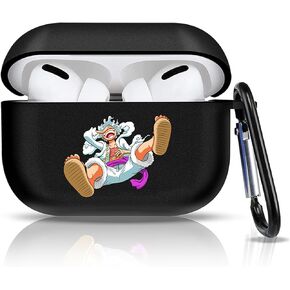 Anime Pattern Design for AirPods Pro 2nd Generation Case Cover with Keychain, Cute Anime Compatible with Airpods pro 2 Case, Full Protective Soft Silicone Shockproof Headphone Case