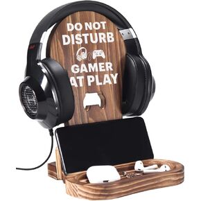 Gamer Gifts for Teenage Boy Men, Gamer Headset Stand for Gaming, Game Room Decoration, Gamer Gifts for Son Grandson Dad Boyfriend, Easter Basket Stuffers for Teens
