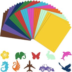 JULBEAR 30 ورقة بطاقات ملونة، 10 ألوان 180 جرامًا للمتر المربع 8.5 × 11 بوصة ورق بناء طابعة باستيل ملونة للأطفال سجل القصاصات طباعة مكتب المدرسة DIY Craft، صناعة البطاقات بطاقات المعايدة ديكور أعياد الميلاد