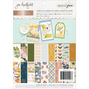 American Crafts Paper 6X8 PAD, Jen Hadfield Live & Let Grow