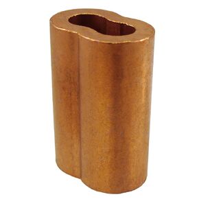 Loos Cableware SL2-1 50 Piece Plain Copper Duplex Oval Crimping Sleeve Set for 1/32" Diameter Wire Rope