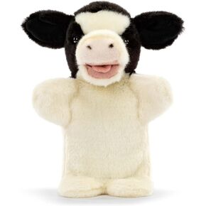 DEMDACO Animalcraft Black and White 11 Inch Stuffed Plush Puppet Clarabelle The Cow