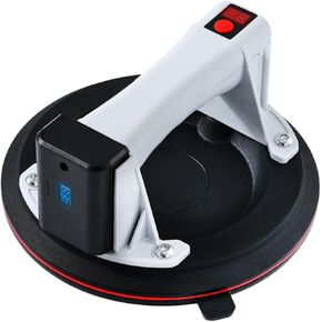 Electric Glass Suction Cup Lifter 8"-400lbs Max Load-Digital Display Suction Cups-Monitor-Auto Start Pump-Detachable Battery. Glass, Granite, Tile, Metal, Windshield Suction Cup Handles Tool.