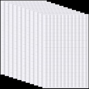2160 Pieces Foam Square Mounts Dual-Adhesive 3D Foam Tapes 0.4 Inch Foam Pop Square Adhesive Mount for Craft DIY Art or Office Supplies, 12 Sheets