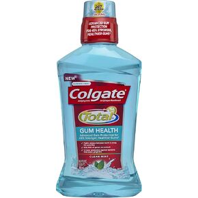 Colgate Total for Gum Health Mouthwash, Clean Mint - 500mL, 16.9 fluid ounce(Pack of 6)