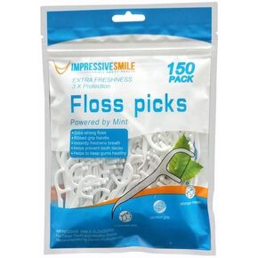 Floss Picks Mint Flavor | Extra Strong | 150-Count | 1-Pack