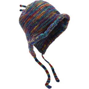 Winter Vintage Warm Chunky Cable Knit Beanie Hats for Women Men Peruvian Cover Ears Fisherman Cap
