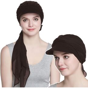 Cancer Headwear for Women Lightweight Head Scarf Coffee