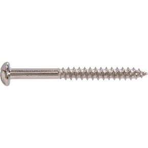 1231 8 X 1-1/2 in. Nickel Plated Round Head Phillips Wood Screw 30-Pack