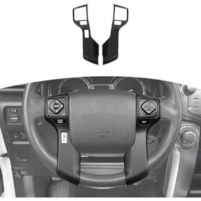 RT-TCZ for 4Runner Steering Wheel Panel Trim for Toyota 4Runner 2010 Up Tundra 2014 Up Matte Black Interior Accessories 2pcs