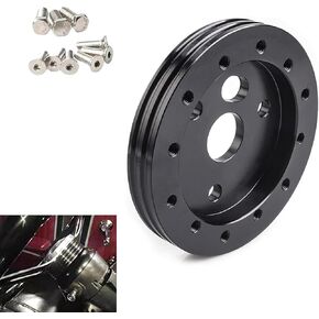 1 PC Car Steering Wheel Base Connector Conversion Gasket, 0.5" 6-hole to 3-hole Modified Steering Wheel Quick Release Boss Kit, Steering Wheel Hub Adapter, Compatible with Most Cars (Black) in Kuwait