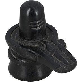 Hindu God Shiva Lingam Statue for Puja, Stone Carving, Portable Perfect for Traveling, Home Décor Statue 2.3"