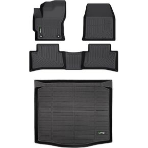 HAFIDI All Weather Car Floor Mats & Cargo Liner for Corolla Cross 2022-2024 (FWD Only) Custom Fit Full Set Accessories - Black