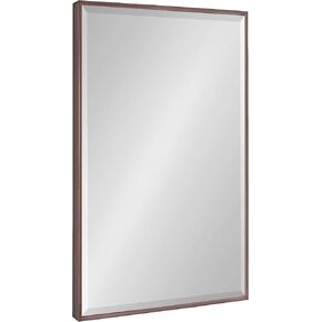 Kate and Laurel Rhodes Modern Wall Mirror, 24.75" x 36.75", Bronze, Decorative Rectangular Wall Accent