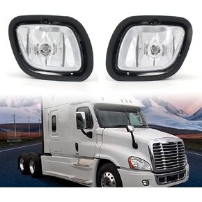 Pair Fog Lights with Bulbs Compatible with Freightliner Cascadia 08-17 Driver and Passenger Side