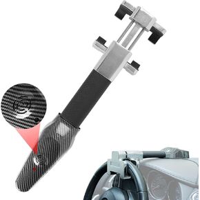 Steering Wheel Lock with Alarm, Heavy Duty Car Anti Theft Lock Device, Compatible with Vehicle Truck, SUV, Van