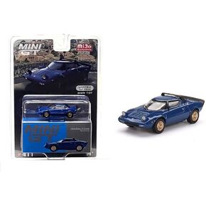 True Scale Miniatures Model Car for Lancia Stratos HF Stradale Bleu Vincennes Limited Edition 1/64 Diecast Model Car MGT00411