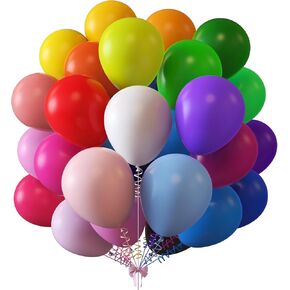 KALOR 12 Inch Lemon Yellow Balloons, 50 Pcs Latex Helium Balloons for Kid's Birthday Party, Baby Shower, Wedding, Graduate Party Decorations