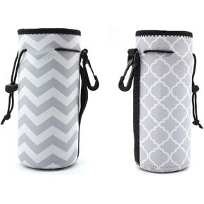 Water Bottle Carrier Bag Pouch Cover, Insulated Neoprene Water Bottle Holder - Great for Stainless Steel, Glass, or Plastic Bottles