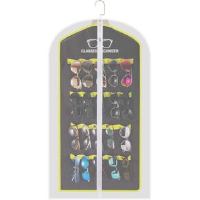 TRIUMPH VISION Hanging Sunglasses Organizers Eyeglasses Holder Stand, 30 Slots Eyeglass Case Eyewear Wall Organizer Multiple Eyeglasses Storage Sunglass Wall Mount Glasses Case Foldable Travel