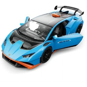 RASTAR 64300 1/32 Lamborghini Pull Back لعبة سيارة معدنية - مرخصة رسميًا من Lamborghini Huracan STO نموذج سيارة للعب والعرض - هدية مثالية للأطفال - أزرق in Kuwait