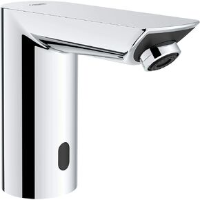 GROHE 36468000 BAU Cosmopolitan E Touchless Electronic Faucet Less Mixing, Battery, DC Power, Starlight Chrome