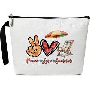 Summer Makeup Bag for Women Accessories Organizer, Summer Gifts Vacation Watermelon Gifts for Wife Girlfriends Sister Coworker, Travel Essentials Purse Toiletry Pouch Cosmetic Bag with Zipper -24