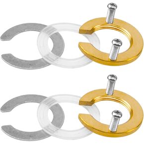 2Pcs Hot Cold Faucet Fixing Tool Set Lock Nut Prevent Kitchen Bathroom Faucets from loosening (Stainless Steel)